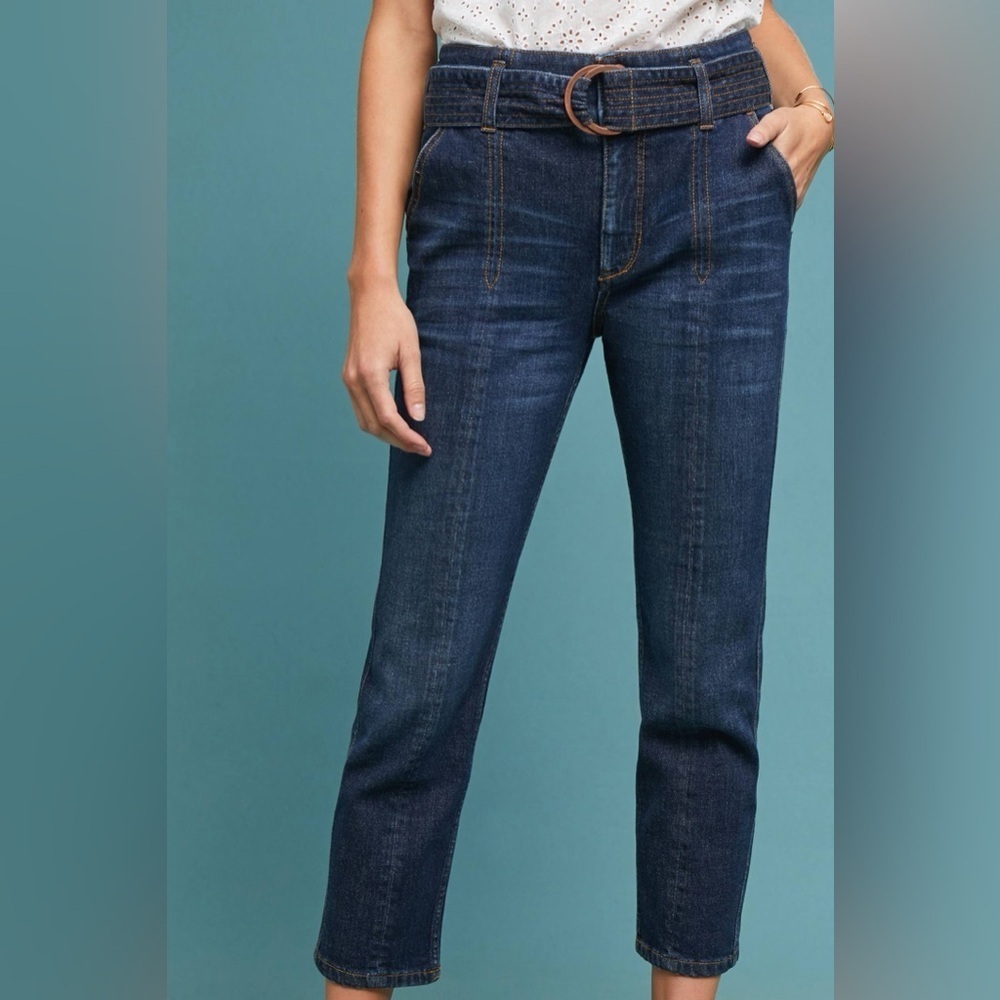 Pilcro Belted Ultra High-Rise Slim Straight Jeans 27 View 2